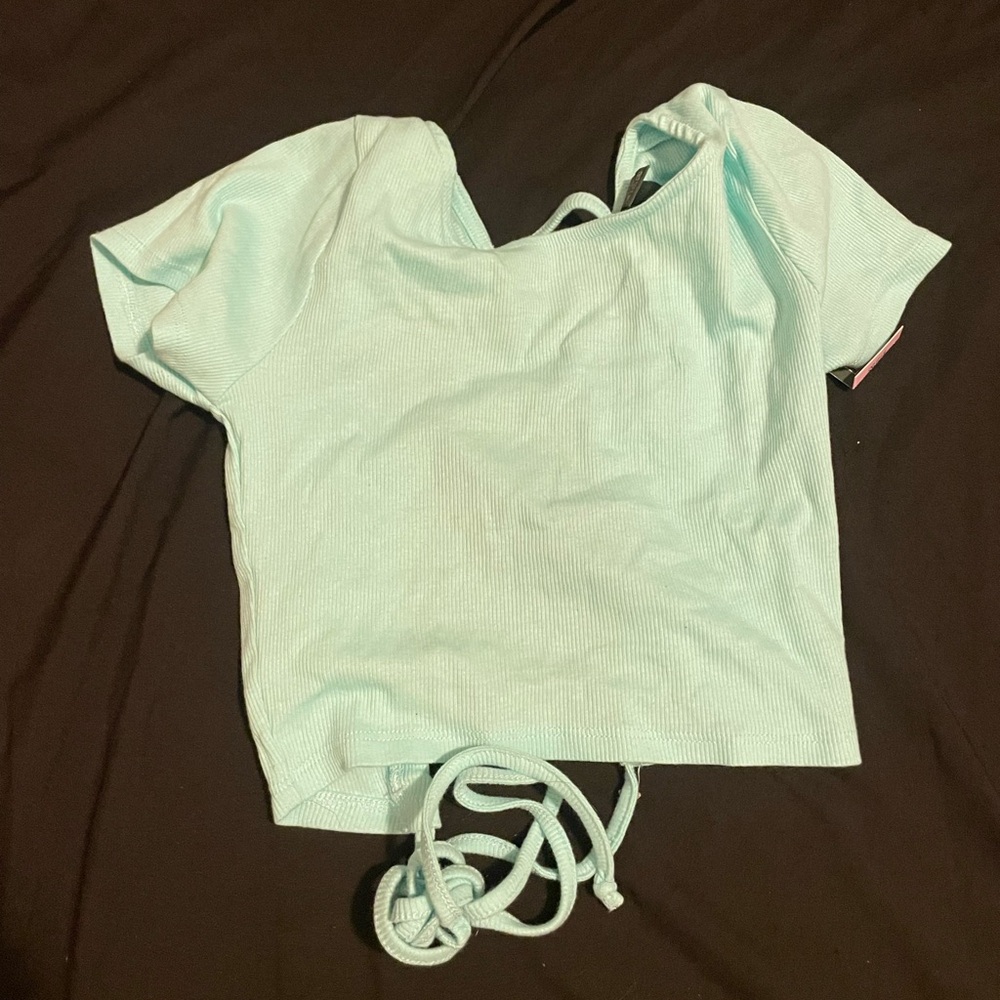 wild fable Mint Green Ribbed Crop Top